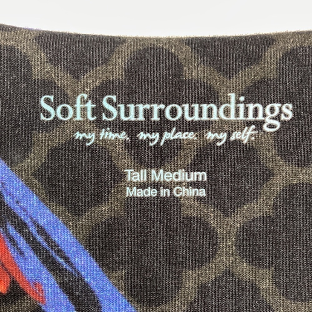Soft Surroundings Wear Anywhere Tropical Floral Faux Wrap Maxi Dress Vacation - Picture 7 of 16